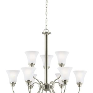 Sea Gull Holman 9-Light Chandelier in Brushed Nickel