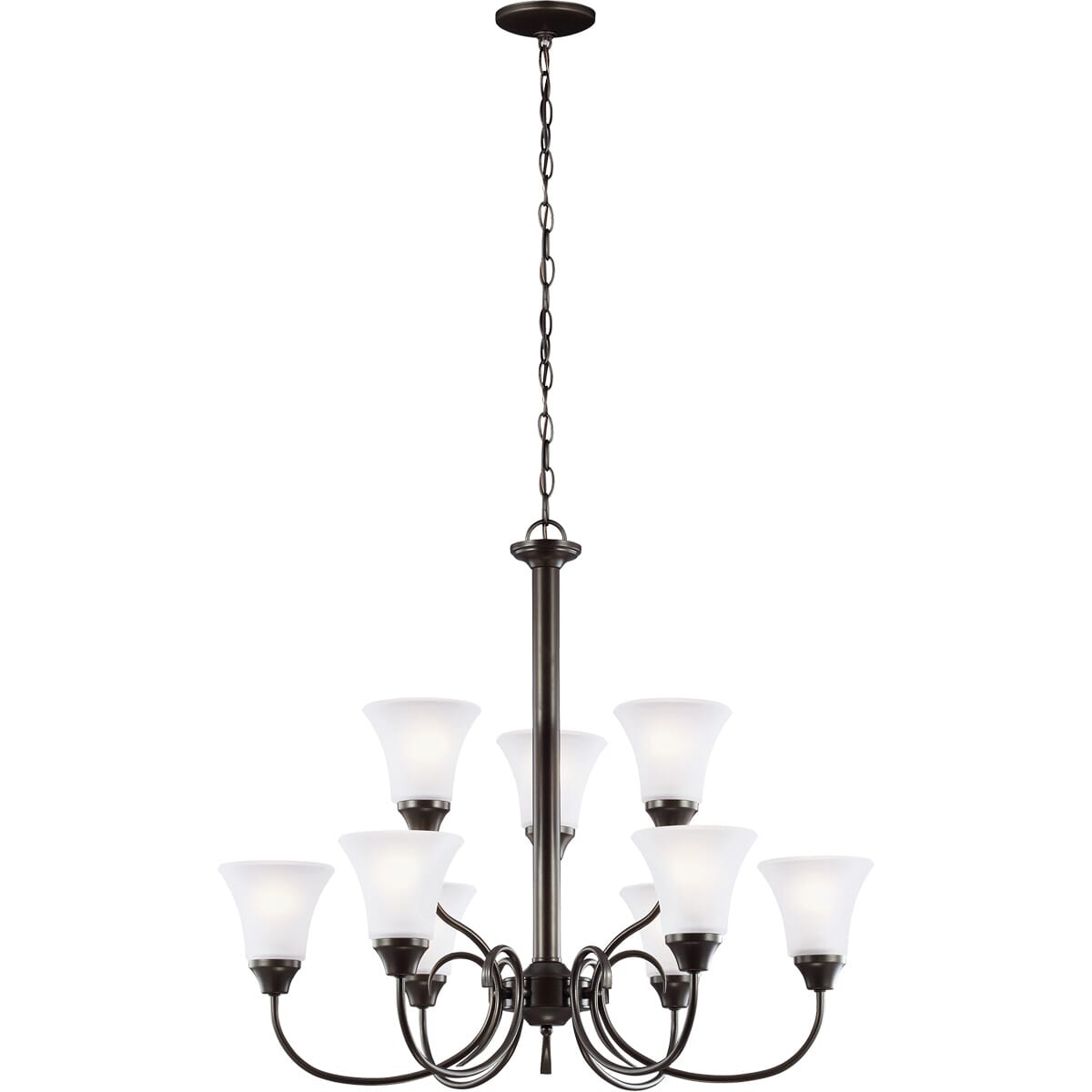 Sea Gull Holman 9-Light Chandelier in Heirloom Bronze