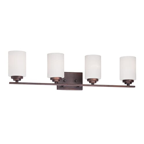 Millennium Lighting Durham 4-Light Bathroom Vanity Light in Rubbed Bronze