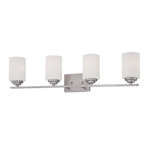 Millennium Lighting Durham 4-Light Bathroom Vanity Light in Satin Nickel