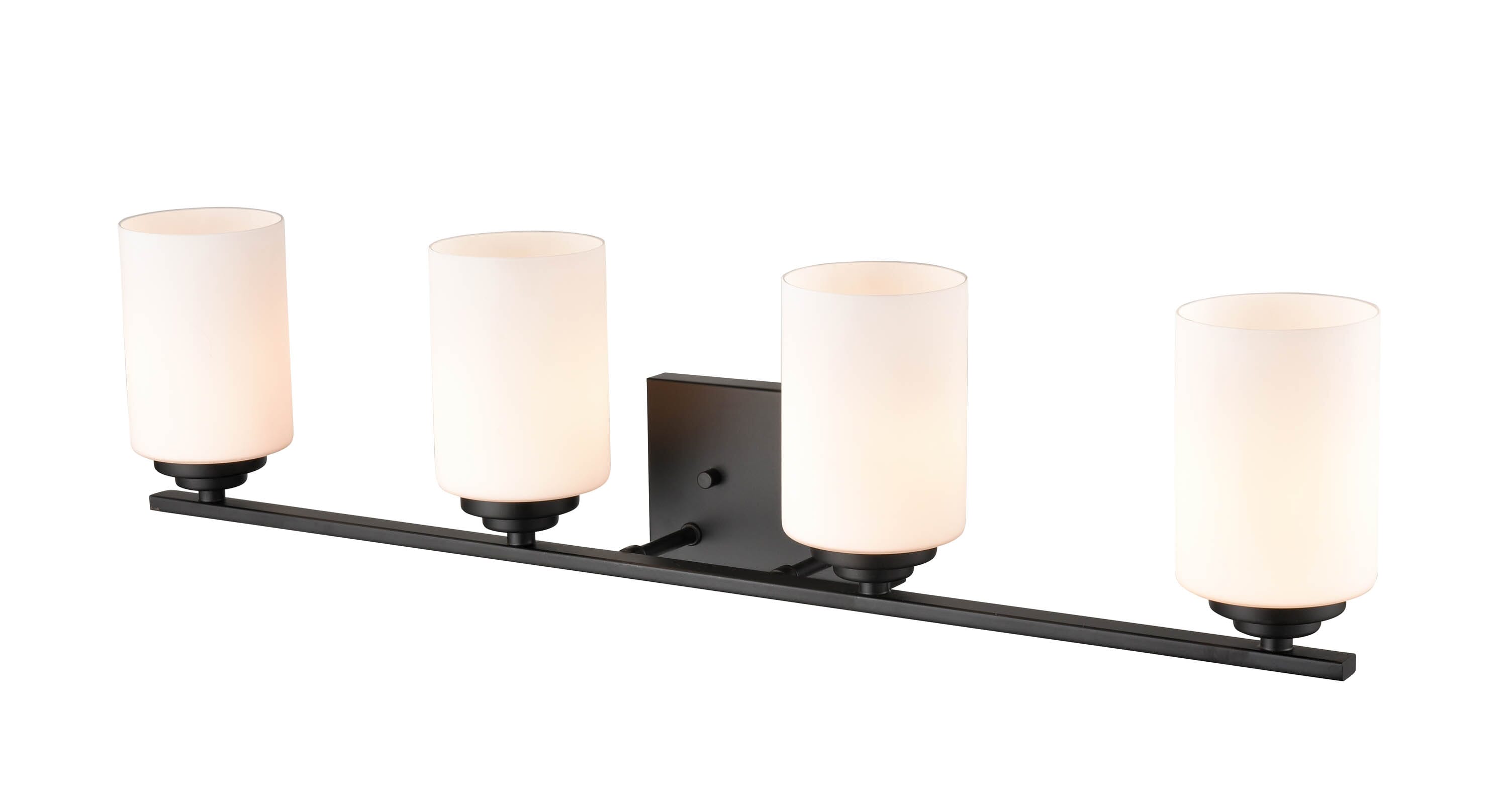 Millennium 4-Light Bathroom Vanity Light in Matte Black