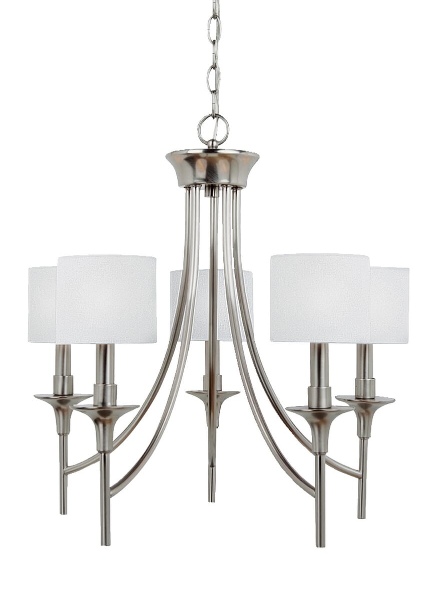 Sea Gull Stirling 5-Light Chandelier in Brushed Nickel