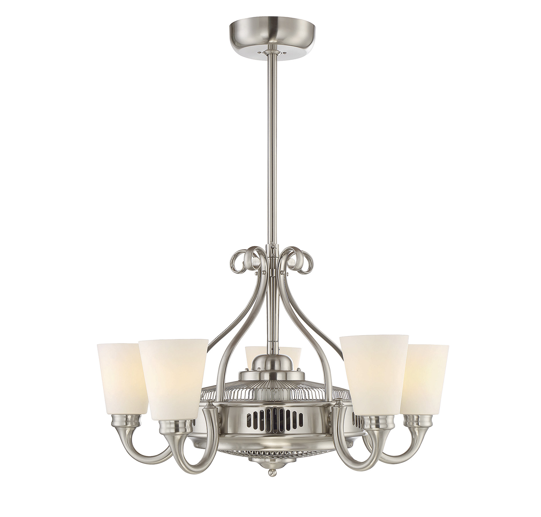 Savoy House Borea 5-Light Air-Ionizing Fandelier in Satin Nickel