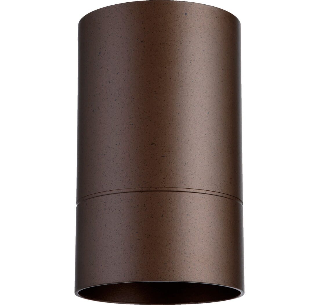 Quorum Cylinder 4" Ceiling Light in Oiled Bronze