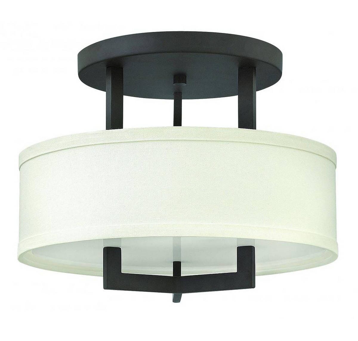 Hinkley Hampton 3-Light Semi-Flush Ceiling Light in Buckeye Bronze