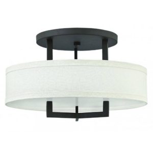 Hinkley Hampton 3-Light Semi-Flush Ceiling Light in Buckeye Bronze