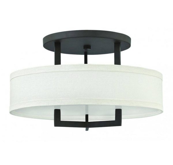 Hinkley Hampton 3-Light Semi-Flush Ceiling Light in Buckeye Bronze