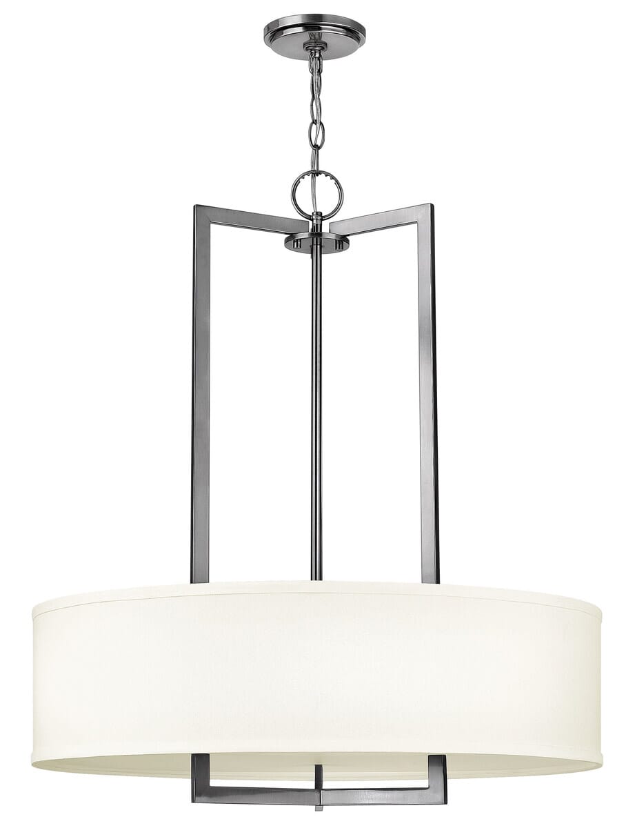 Hinkley Hampton 3-Light Inverted Pendant in Antique Nickel