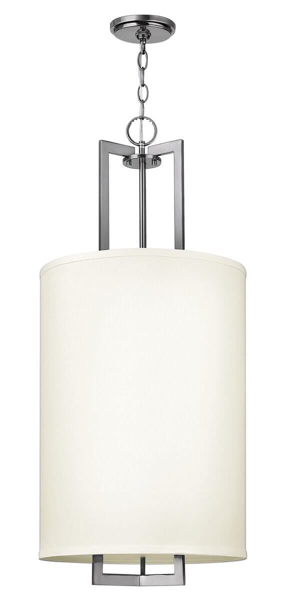 Hinkley Hampton 3-Light Inverted Pendant in Antique Nickel