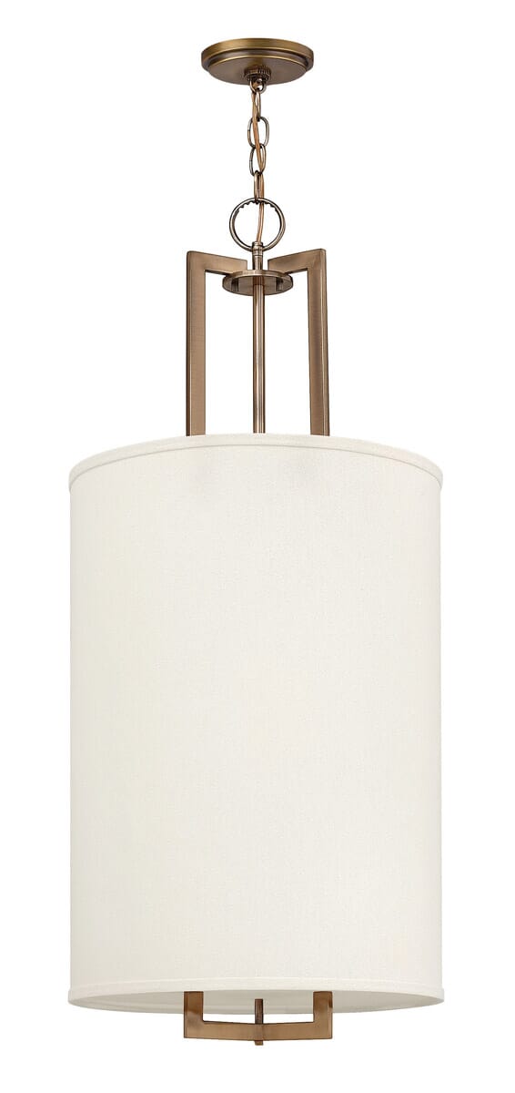 Hinkley Hampton 3-Light Inverted Pendant in Brushed Bronze