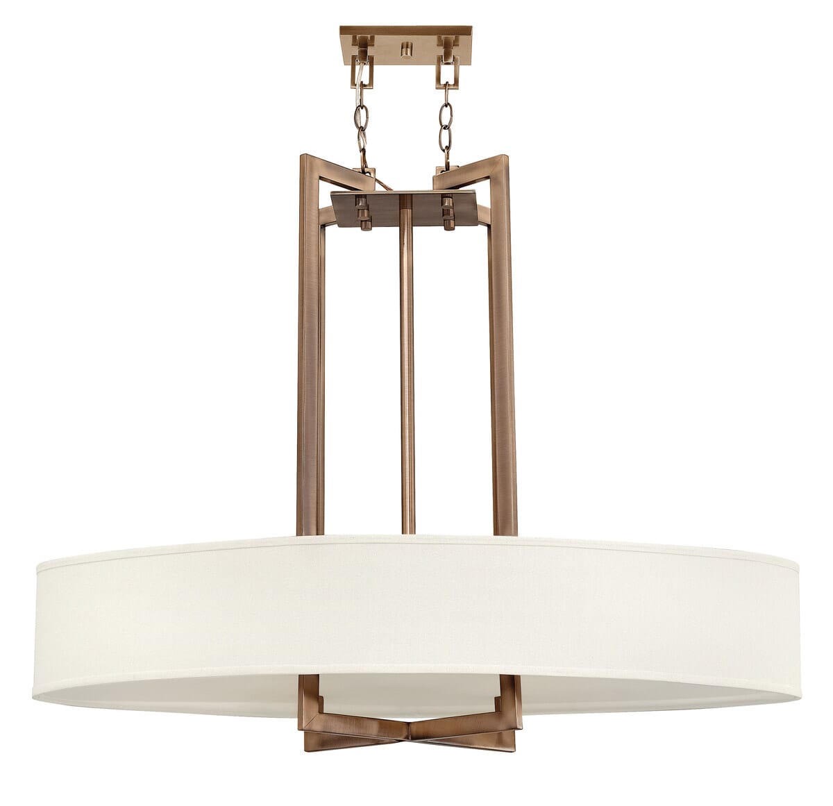 Hinkley Hampton 4-Light Inverted Pendant in Brushed Bronze