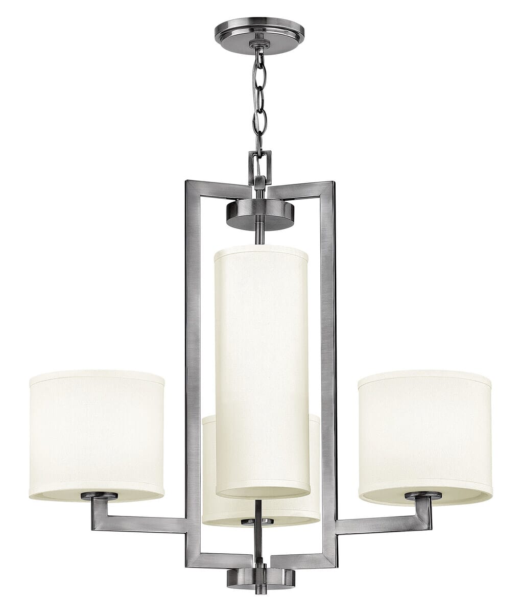 Hinkley Hampton 4-Light Single Tier Chandelier in Antique Nickel