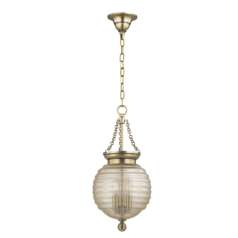 Hudson Valley Coolidge 3-Light 21" Pendant Light in Aged Brass