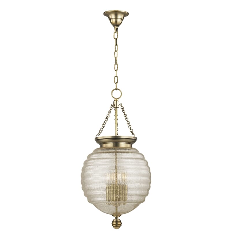 Hudson Valley Coolidge 4-Light 27" Pendant Light in Aged Brass