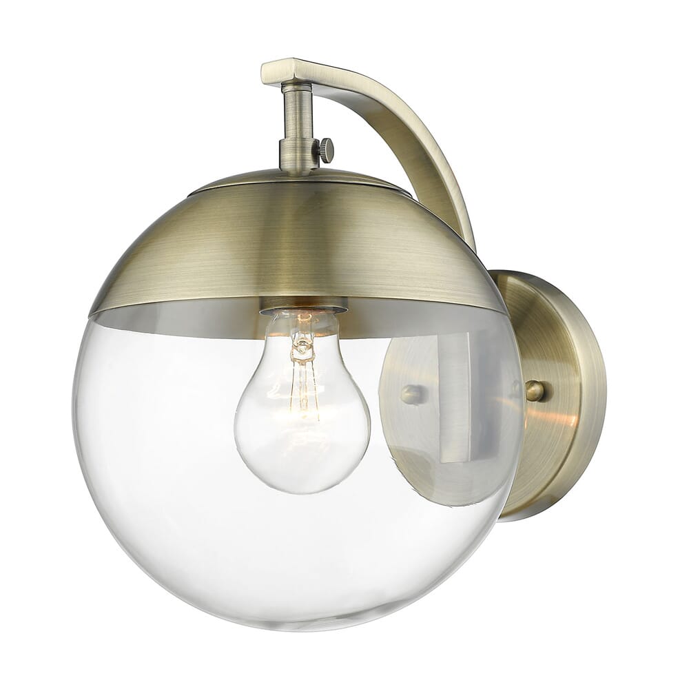 Golden Dixon 10" Wall Sconce in Aged Brass