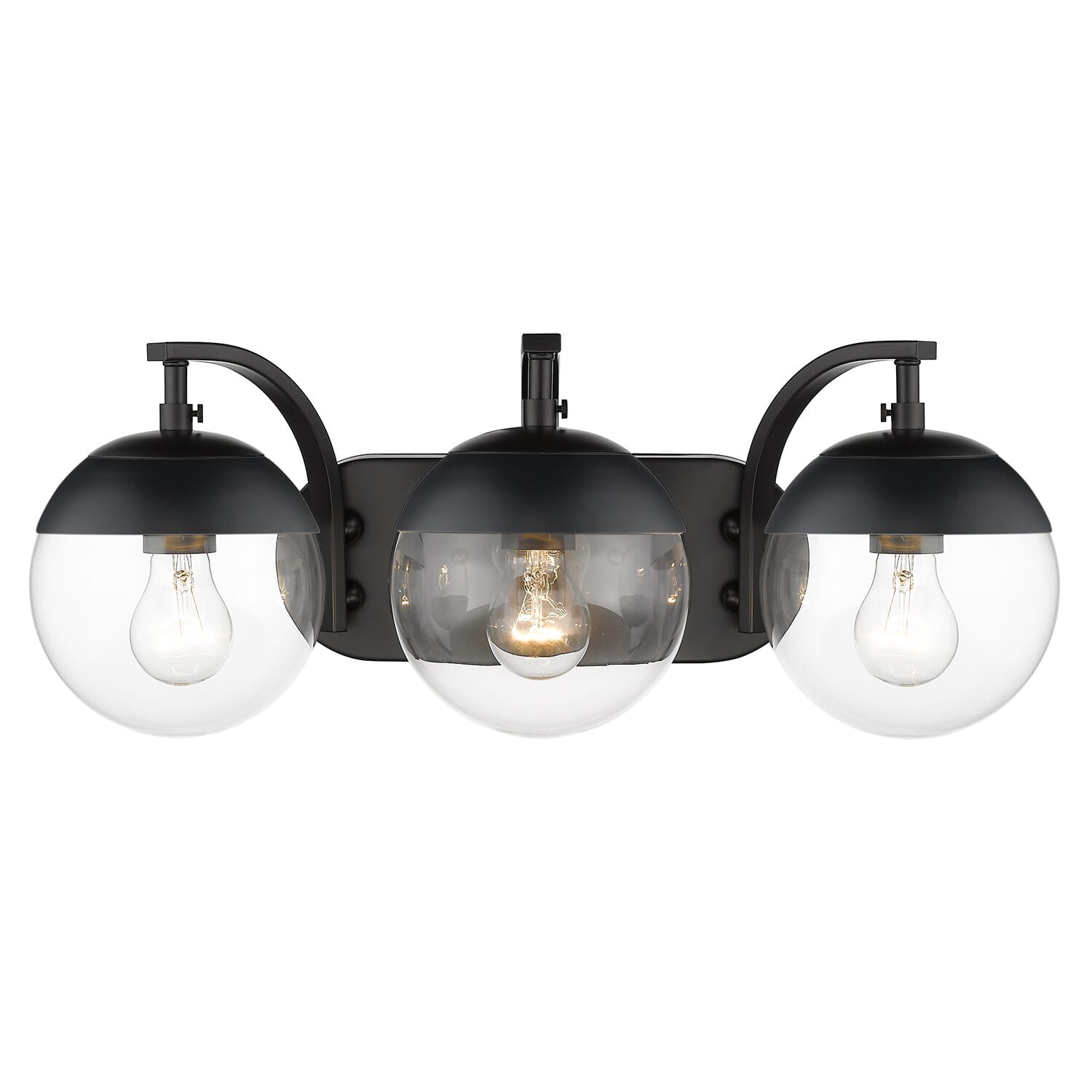 Golden Dixon 3-Light 21" Bathroom Vanity Light in Black