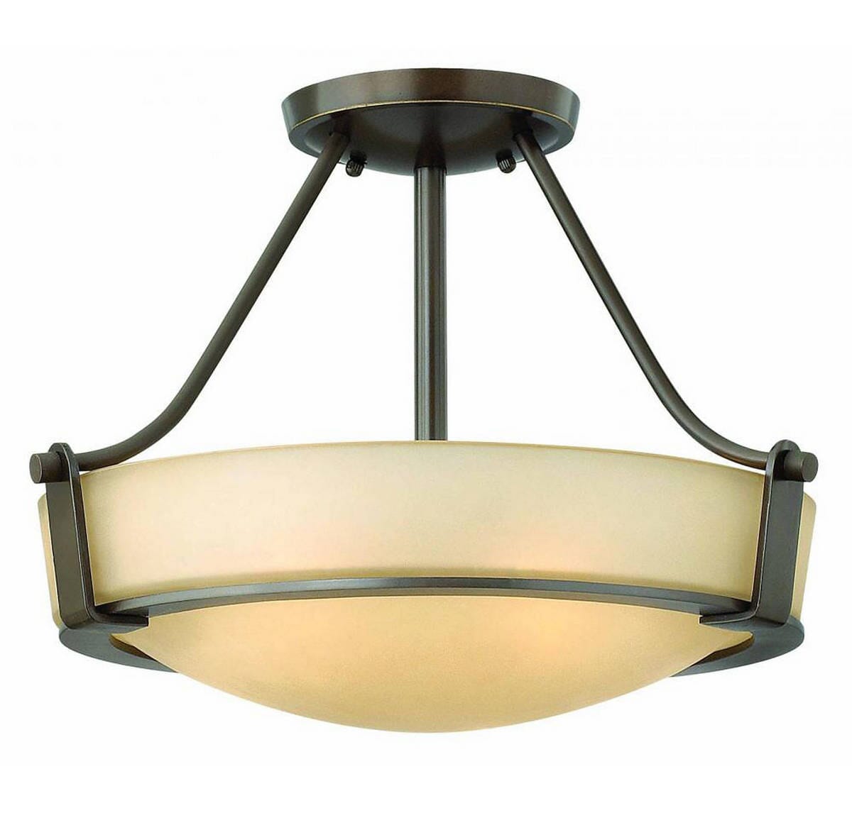 Hinkley Hathaway 1-Light LED Semi-Flush Ceiling Light in Olde Bronze