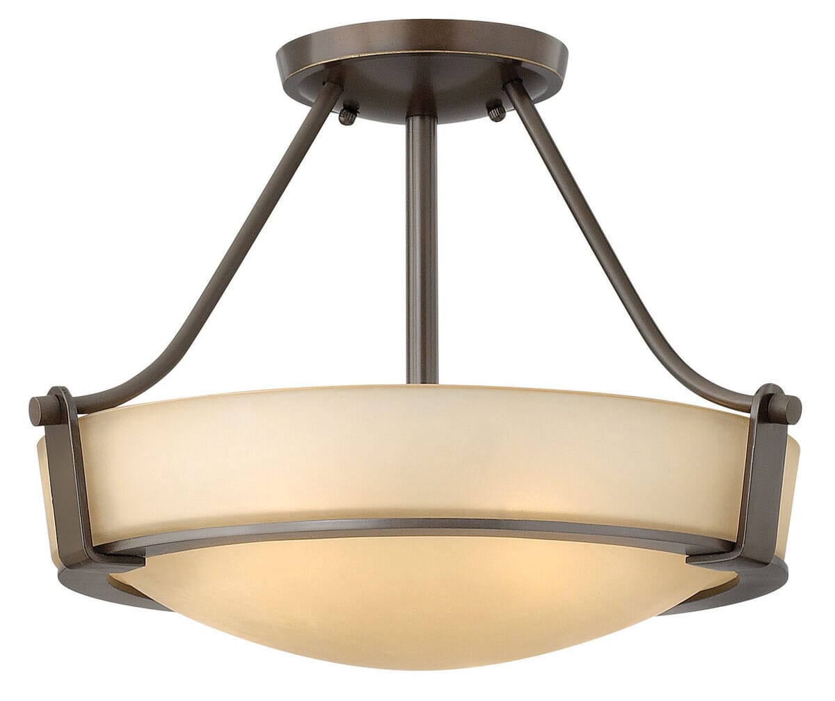 Hinkley Hathaway 3-Light Semi-Flush Ceiling Light in Olde Bronze