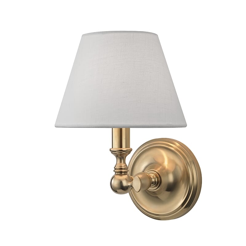 Hudson Valley Sidney 10" Wall Sconce in Aged Brass