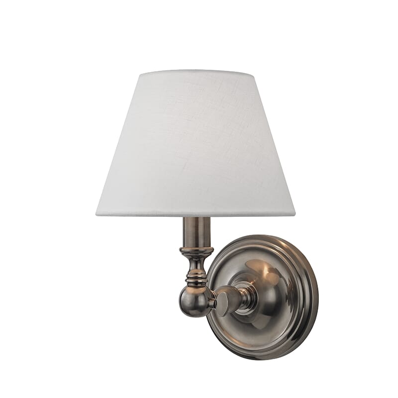 Hudson Valley Sidney 10" Wall Sconce in Historical Nickel