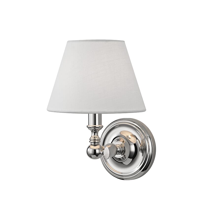 Hudson Valley Sidney 10" Wall Sconce in Polished Nickel