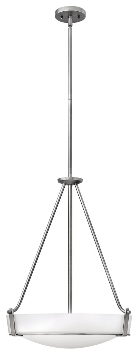 Hinkley Hathaway 4-Light Stem Hung Foyer Light in Antique Nickel