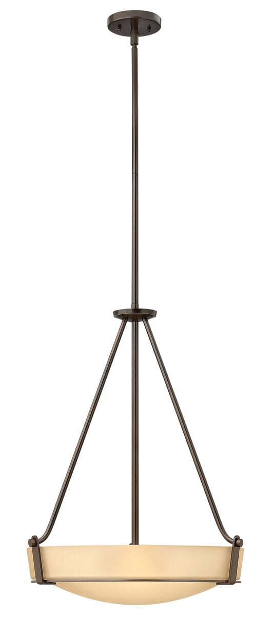 Hinkley Hathaway 4-Light Stem Hung Foyer Light in Olde Bronze