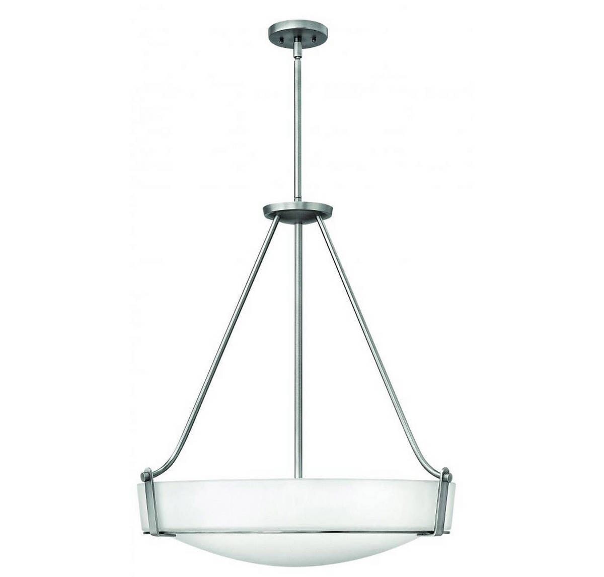 Hinkley Hathaway 1-Light LED Stem Hung Foyer Light in Antique Nickel