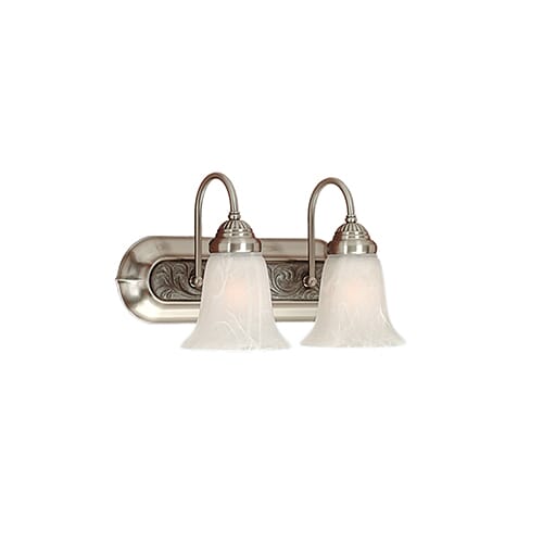 Millennium Lighting 300 Series 2-Light Bathroom Vanity Light in Satin Nickel/ Granite