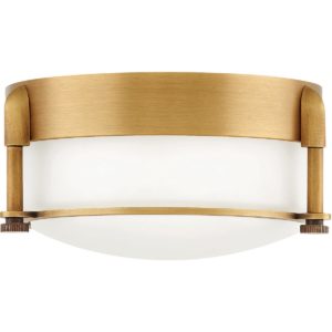 Hinkley Colbin 1-Light LED Ceiling Light in Heritage Brass