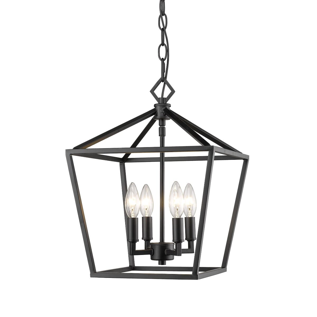 Millennium Lighting 4-Light Pendant in Matte Black