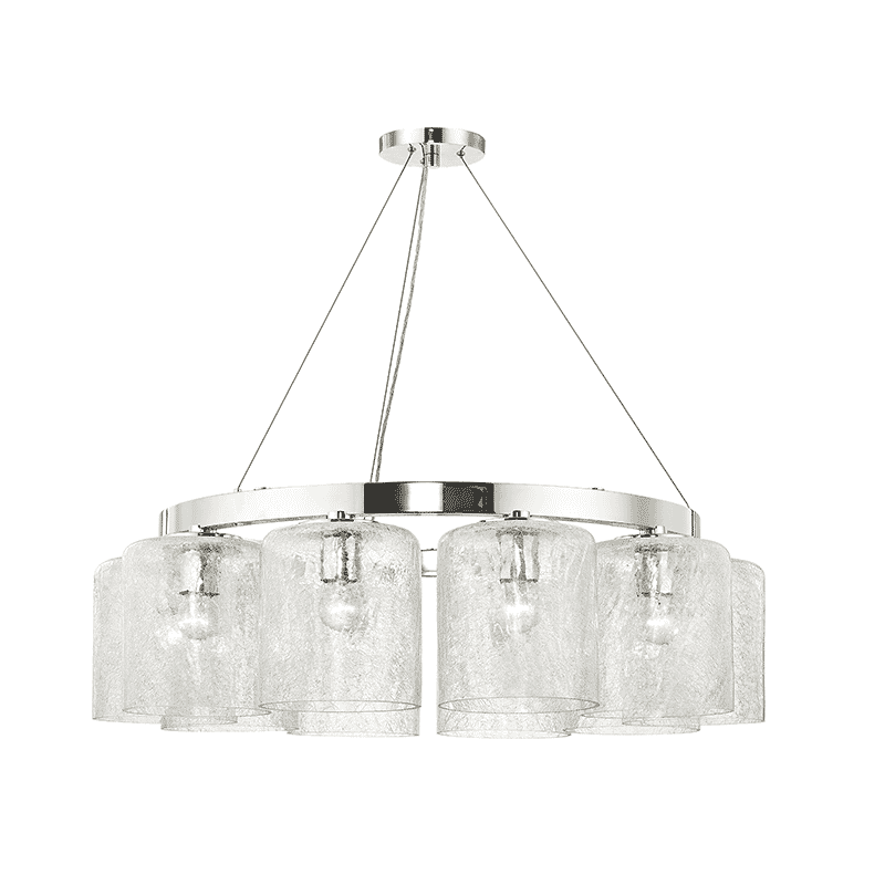 Hudson Valley Charles 10-Light Chandelier in Polished Nickel