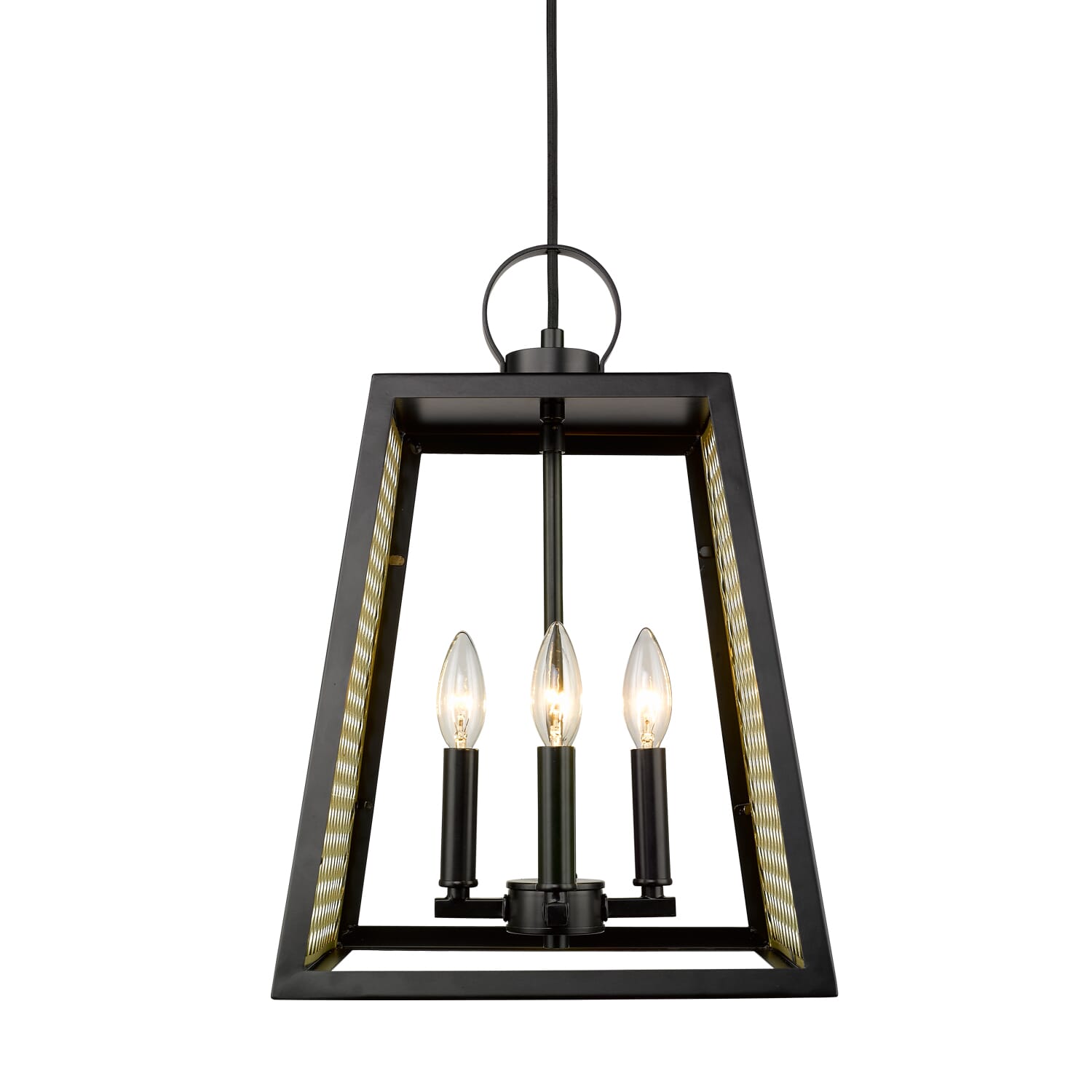 Golden Abbott 4-Light 14" Pendant Light in Black