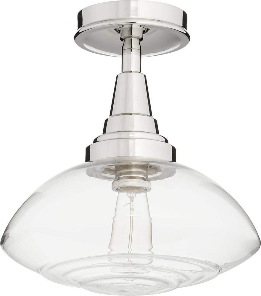 Quorum Transitional 13" Ceiling Light in Polished Nickel