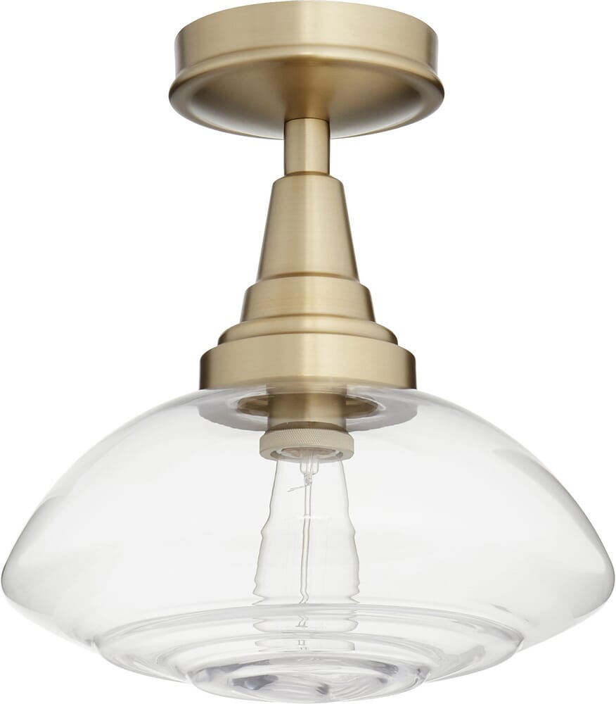 Quorum Transitional 13" Ceiling Light in Aged Brass