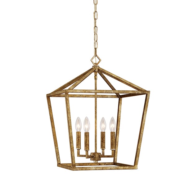 Millennium Lighting 3000 Series 4-Light Pendant in Vintage Gold