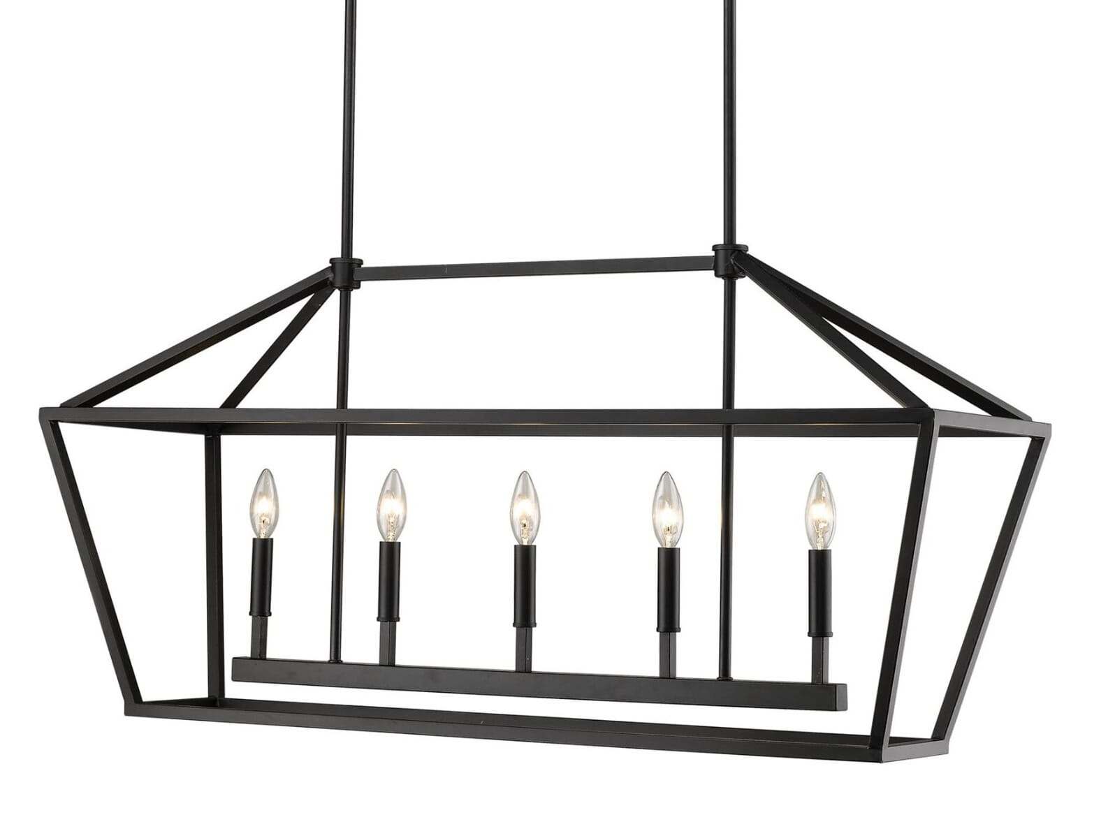 Millennium 3000 Series 5-Light Linear Pendant in Matte Black