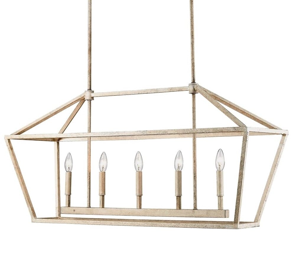 Millennium 3000 Series 5-Light Linear Pendant in Vintage White