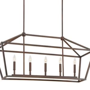 Millennium 3000 Series 5-Light Linear Pendant in Rubbed Bronze