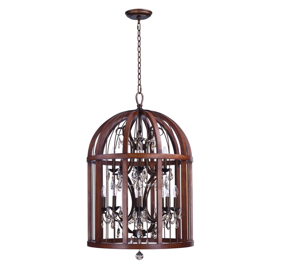 Maxim Lighting Miranda 26" 12-Light Pendant in Antique Pecan and Bay