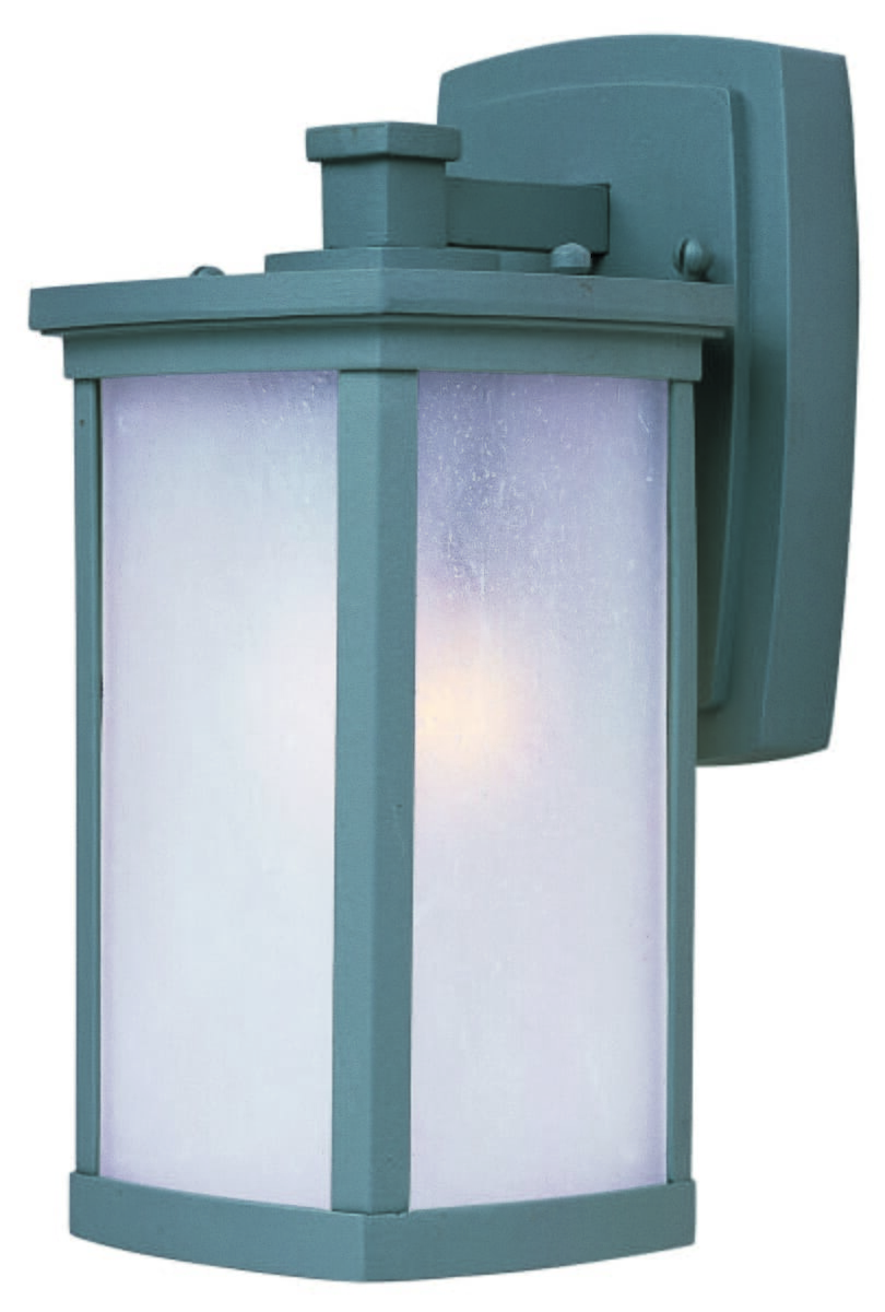 Maxim Terrace Outdoor Frosted Seedy Wall Lantern in Platinum