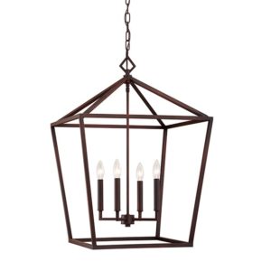 Millennium Lighting 3000 Series 4-Light Pendant in Rubbed Bronze