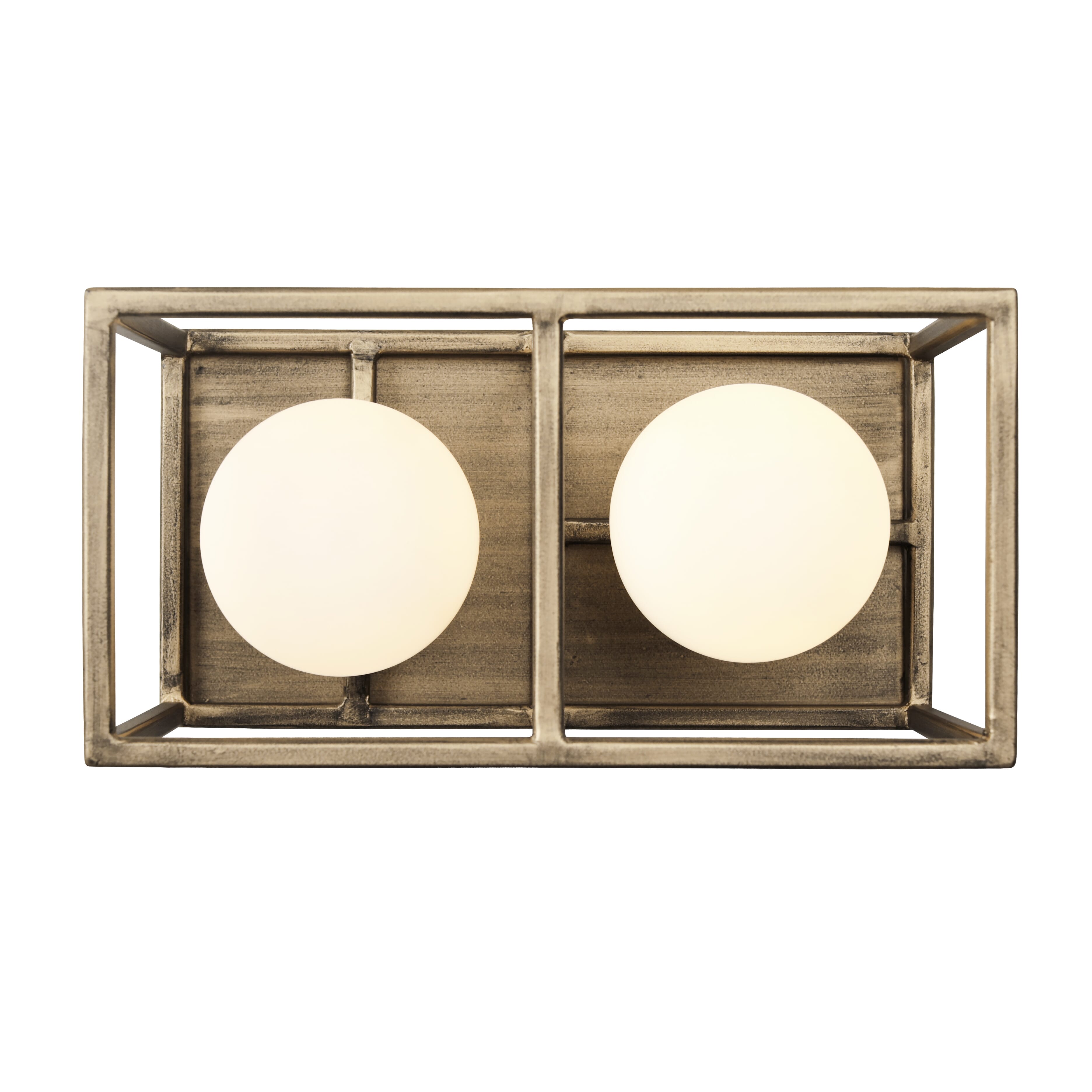 Varaluz Plaza 2-Light 5" Bathroom Vanity Light in Havana Gold with Carbon