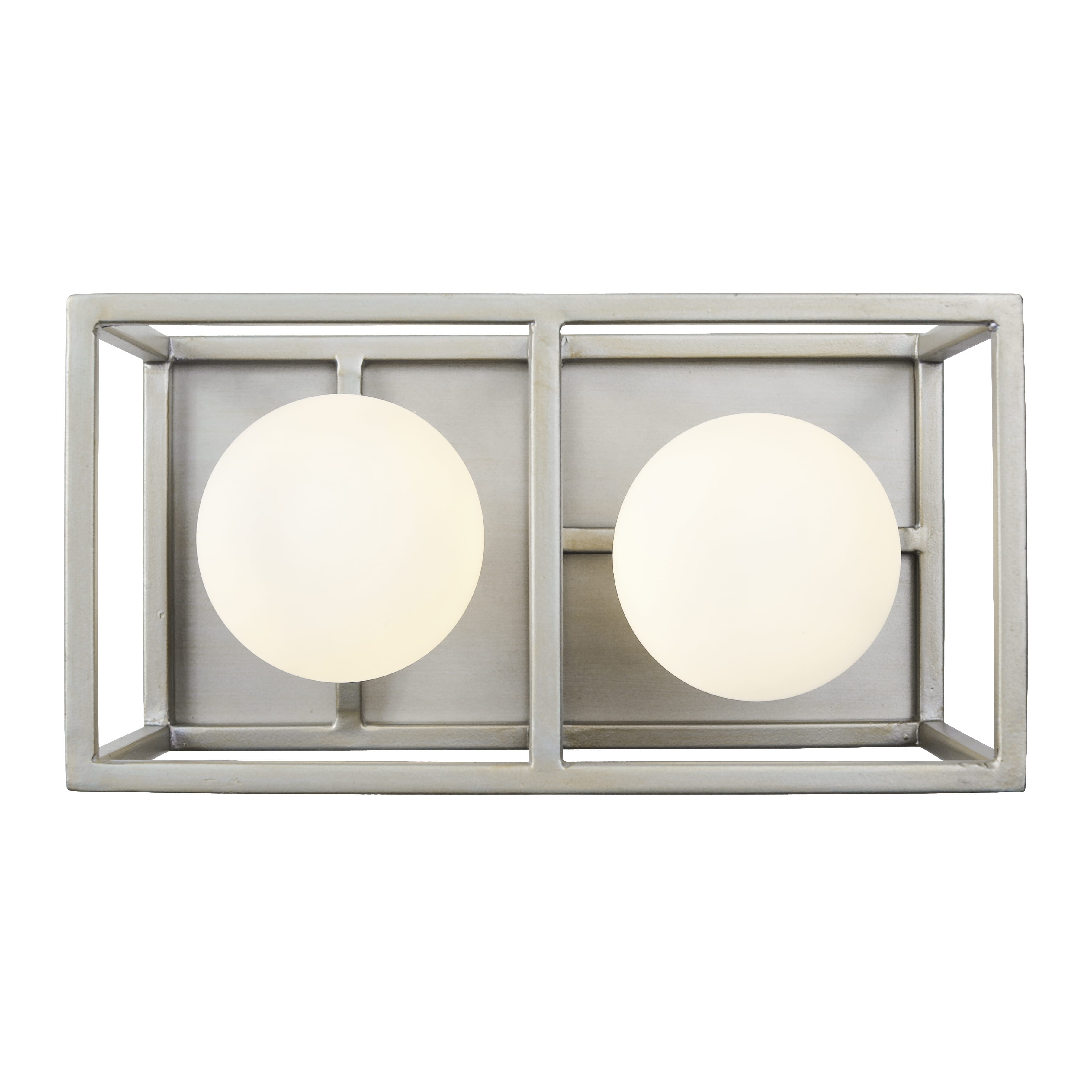 Varaluz Plaza 2-Light 5" Bathroom Vanity Light in Silverado with Carbon