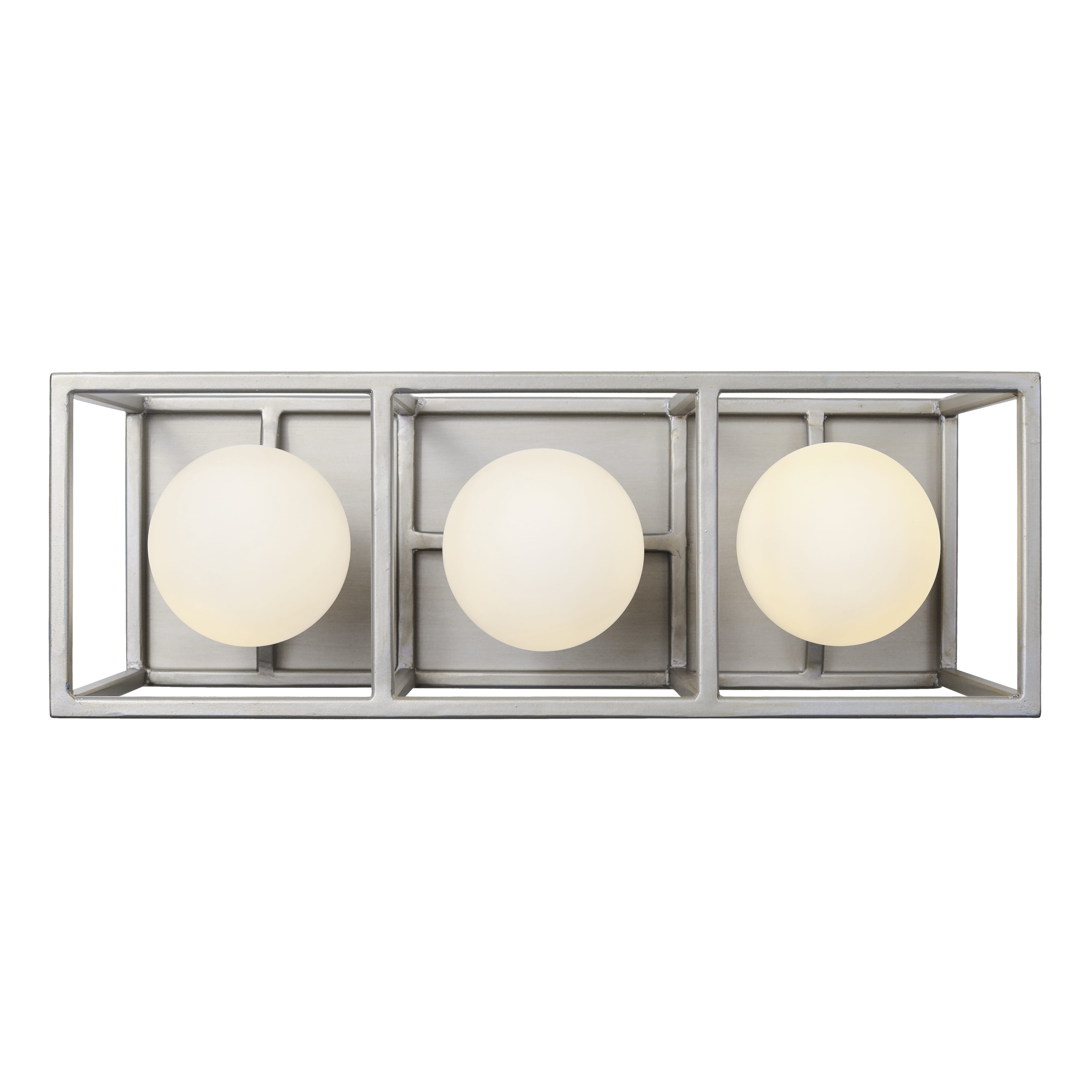 Varaluz Plaza 3-Light 5" Bathroom Vanity Light in Silverado with Carbon