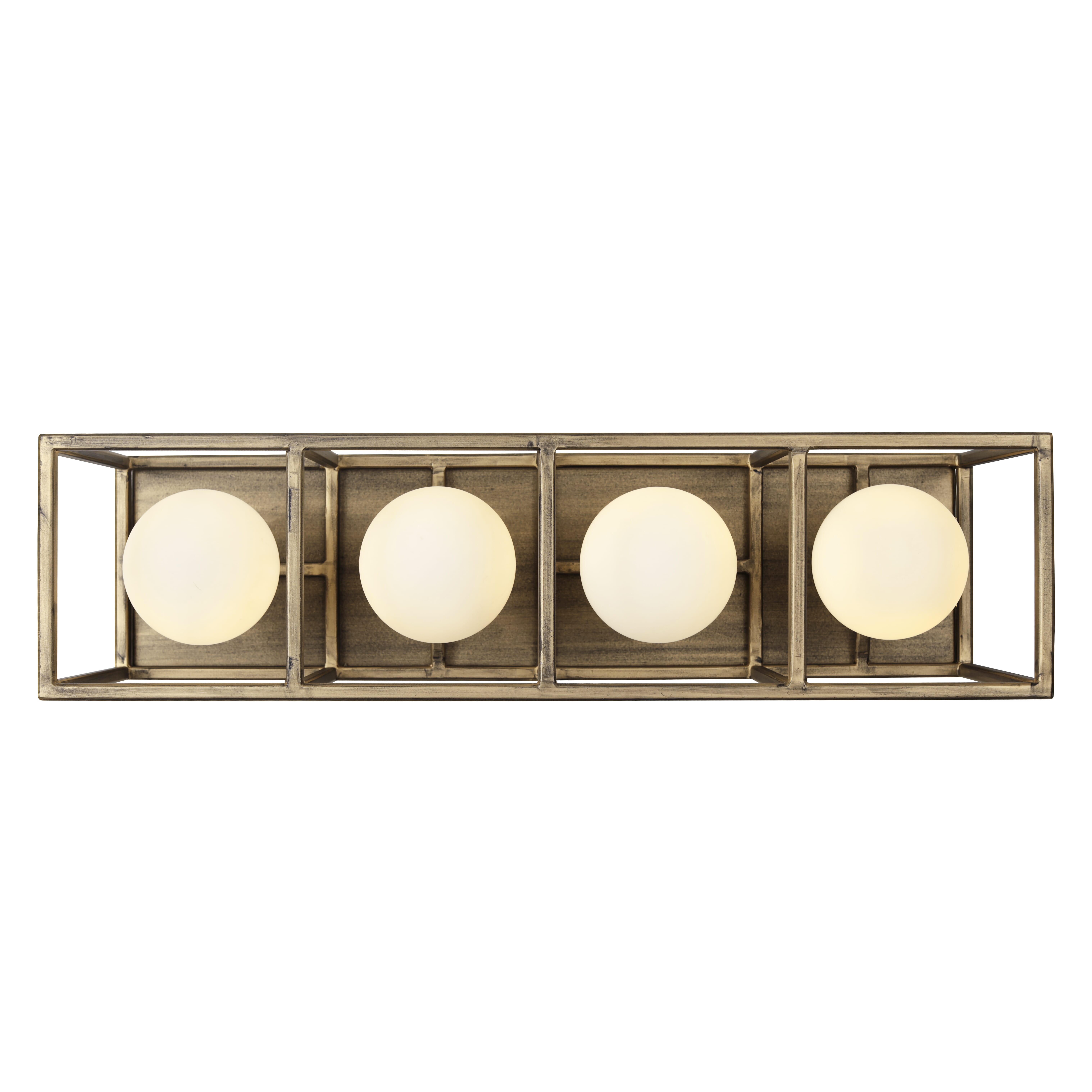 Varaluz Plaza 4-Light 5" Bathroom Vanity Light in Havana Gold with Carbon