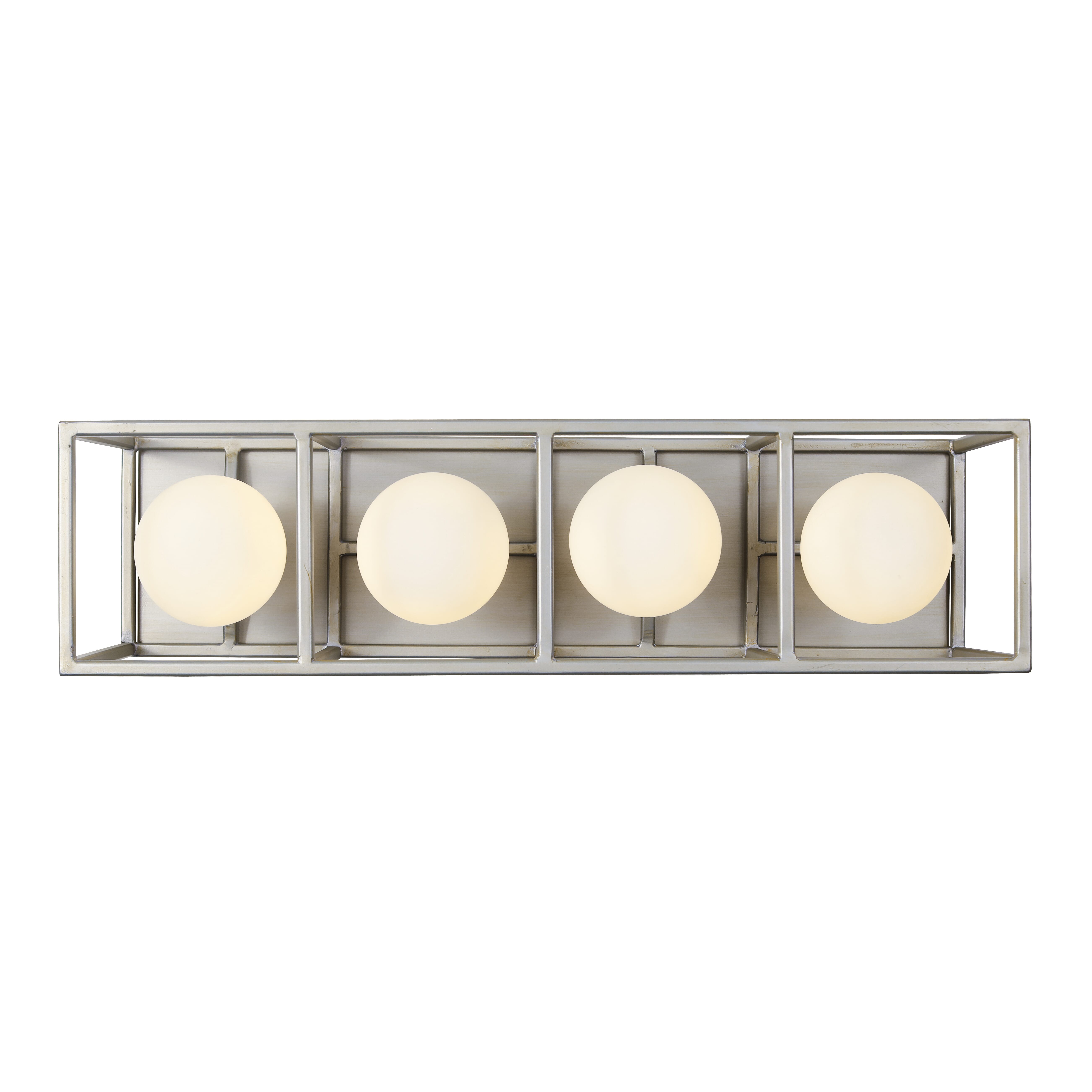 Varaluz Plaza 4-Light 5" Bathroom Vanity Light in Silverado with Carbon