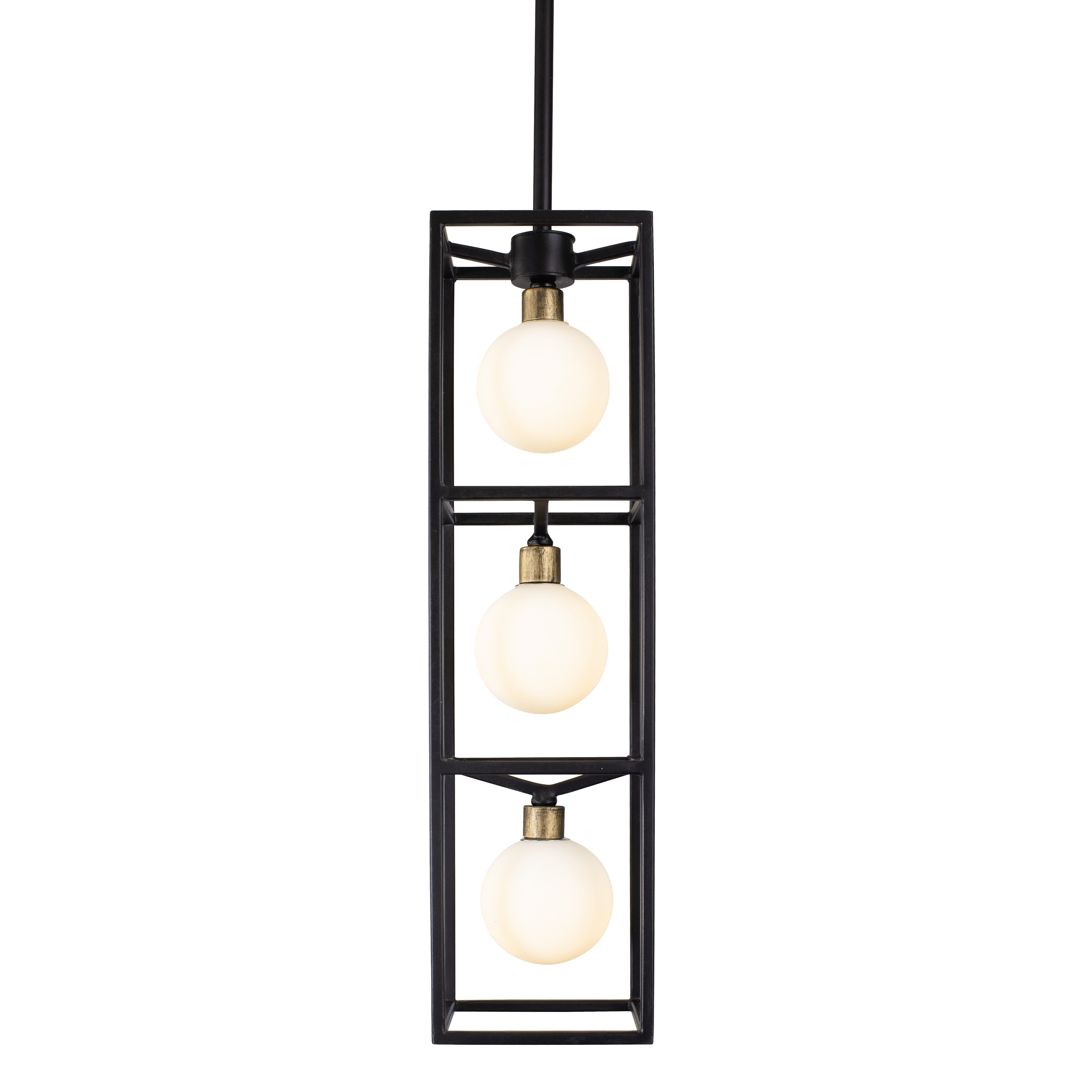 Varaluz Plaza 3-Light 5" Foyer Light in Carbon with Havana Gold