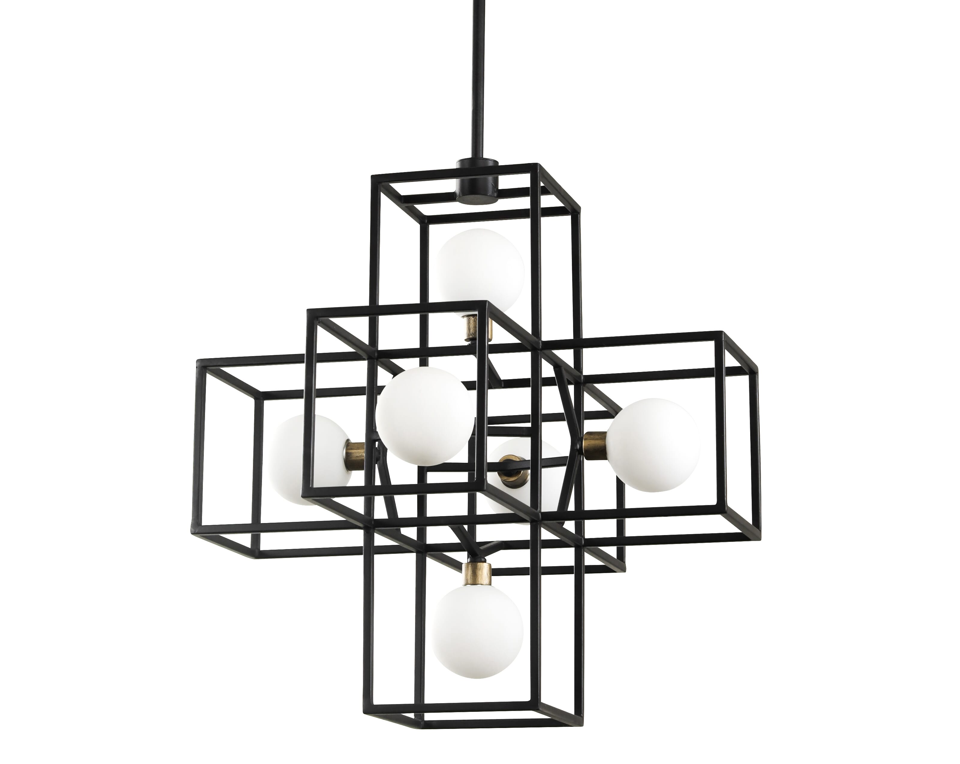 Varaluz Plaza 6-Light 18" Pendant Light in Carbon with Havana Gold