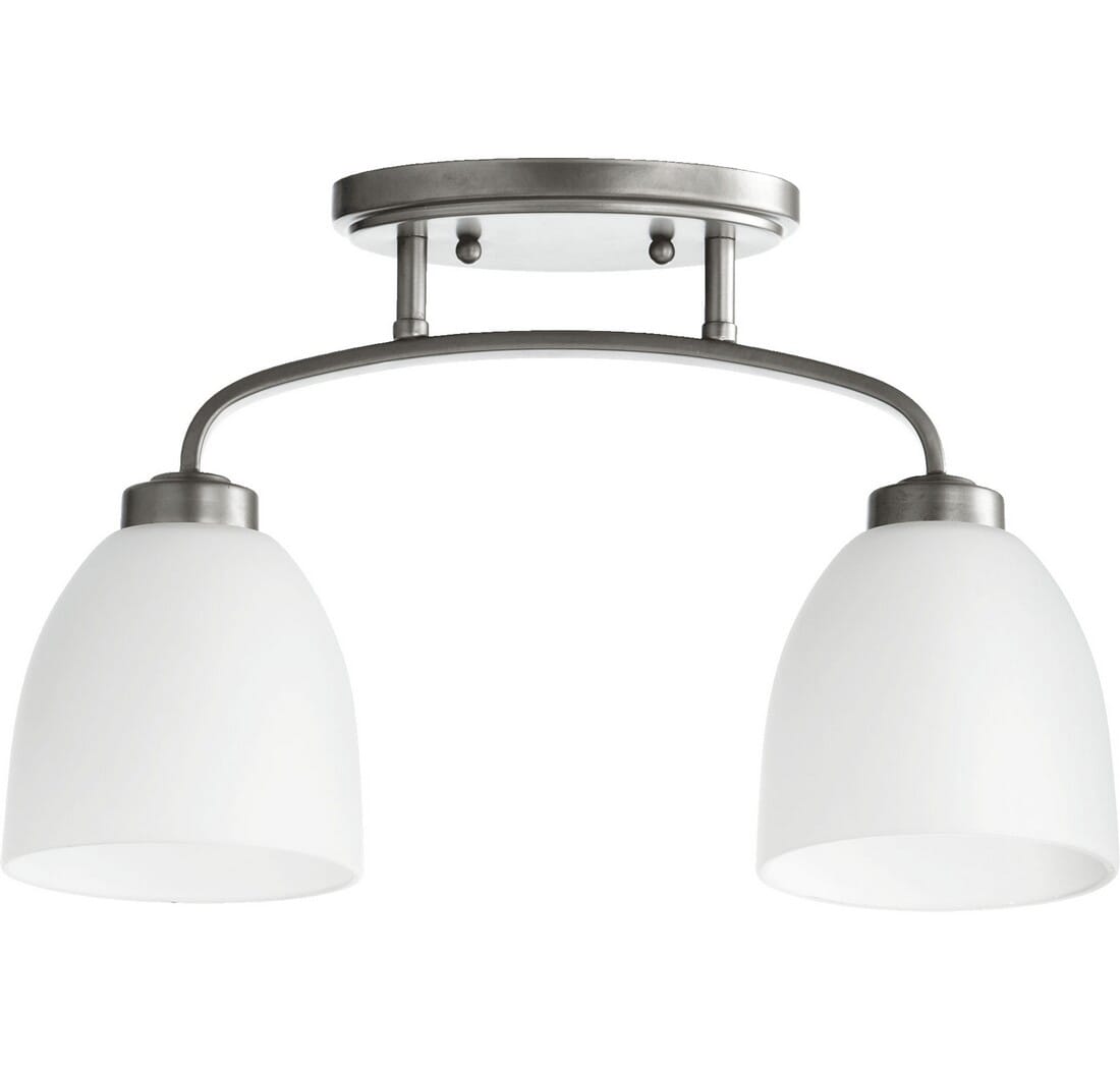 Quorum Reyes 2-Light 5" Ceiling Light in Classic Nickel